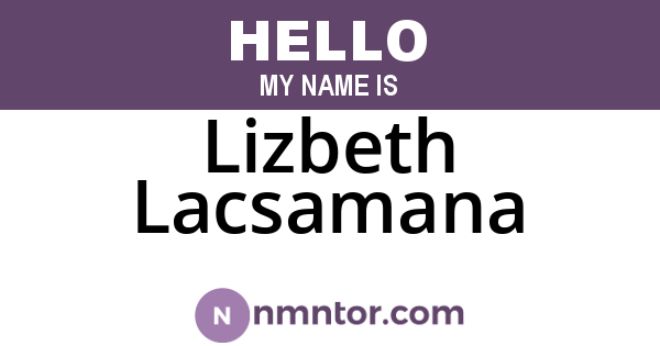 Lizbeth Lacsamana