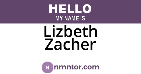Lizbeth Zacher