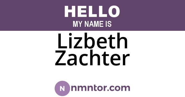 Lizbeth Zachter