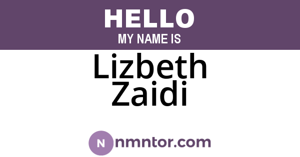 Lizbeth Zaidi