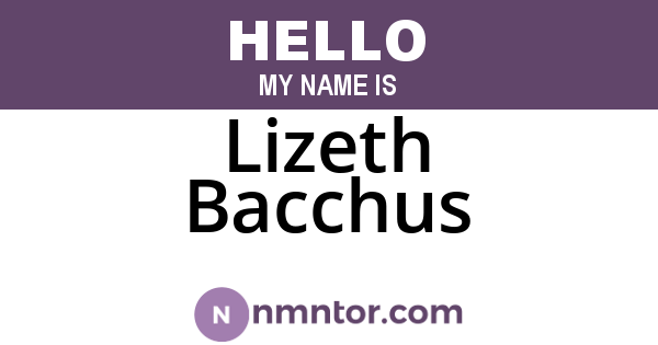 Lizeth Bacchus