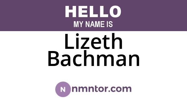 Lizeth Bachman