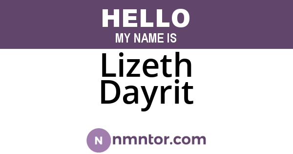 Lizeth Dayrit