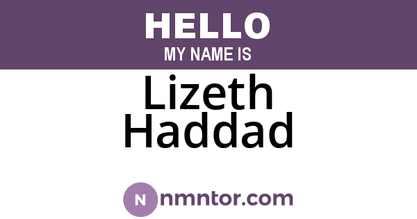 Lizeth Haddad