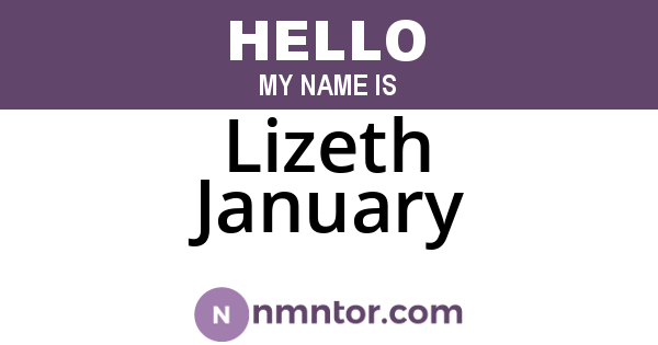 Lizeth January