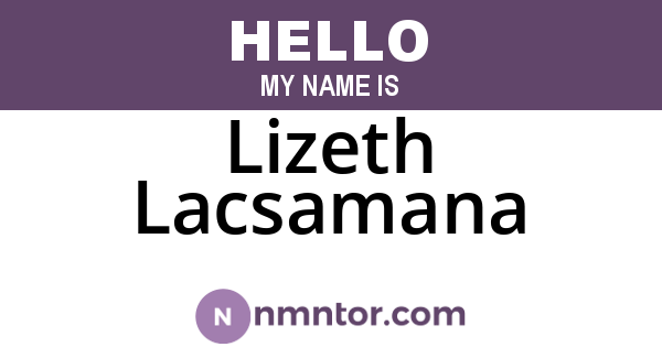 Lizeth Lacsamana