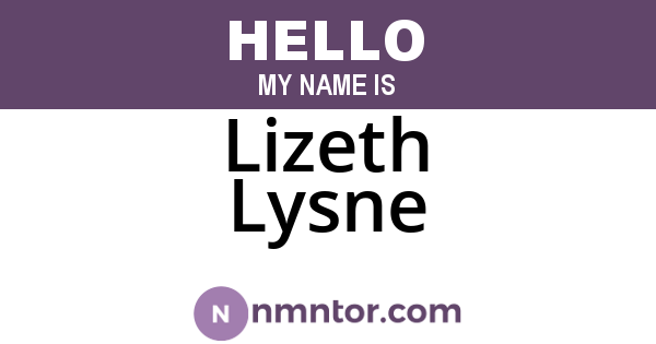 Lizeth Lysne