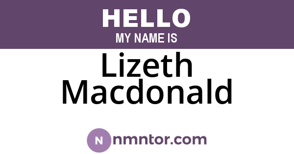 Lizeth Macdonald