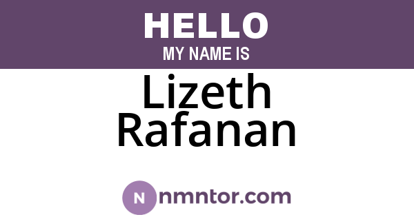 Lizeth Rafanan