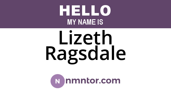 Lizeth Ragsdale