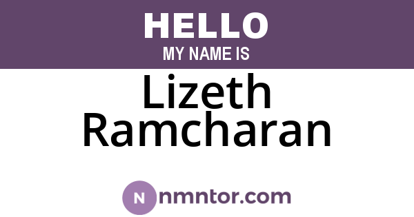 Lizeth Ramcharan