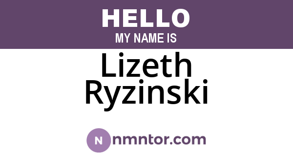 Lizeth Ryzinski
