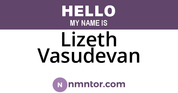Lizeth Vasudevan