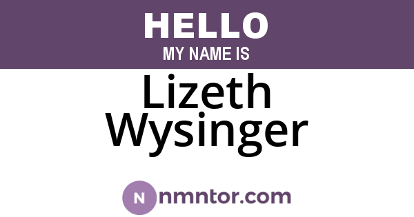 Lizeth Wysinger