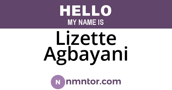Lizette Agbayani