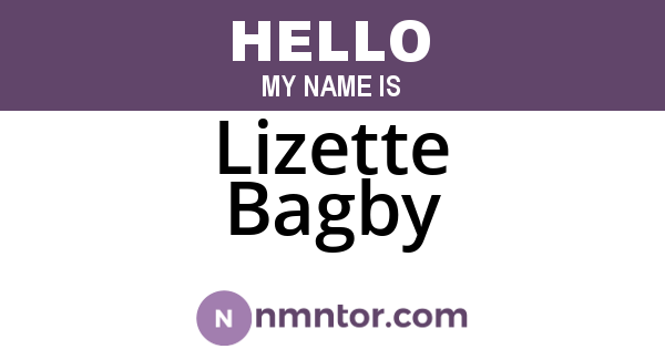 Lizette Bagby