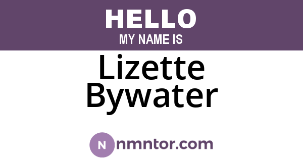 Lizette Bywater
