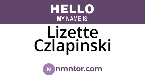 Lizette Czlapinski