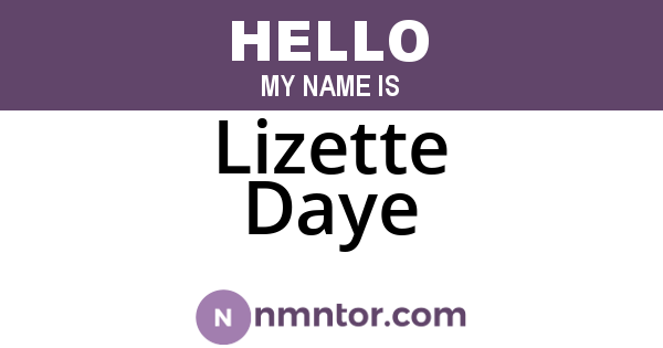 Lizette Daye