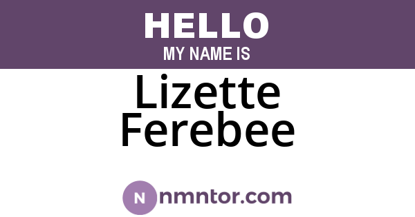 Lizette Ferebee