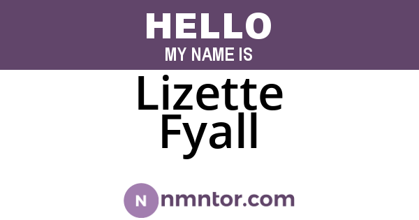 Lizette Fyall