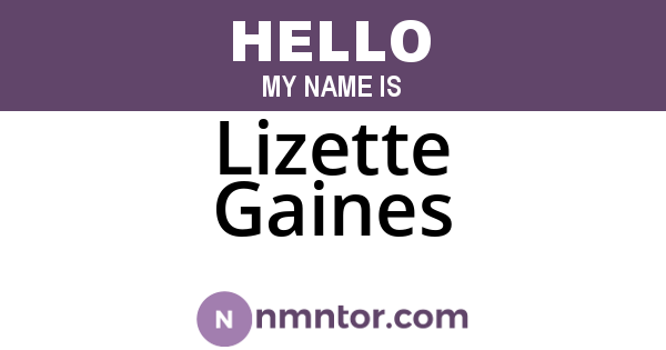 Lizette Gaines