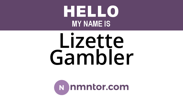 Lizette Gambler