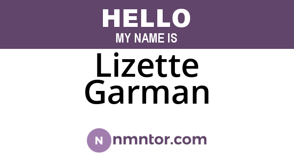 Lizette Garman