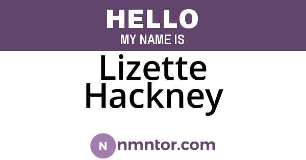 Lizette Hackney