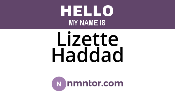 Lizette Haddad