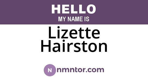 Lizette Hairston