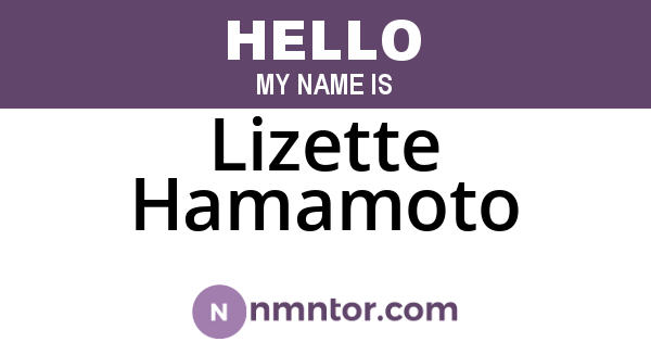 Lizette Hamamoto