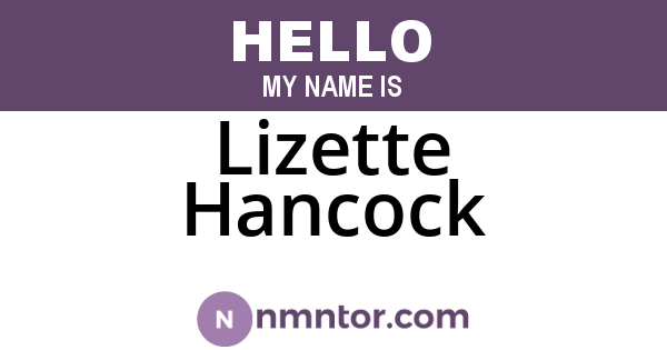Lizette Hancock