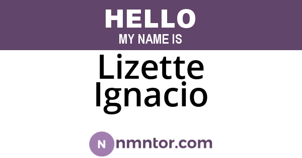 Lizette Ignacio