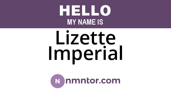 Lizette Imperial