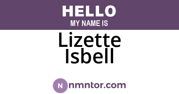 Lizette Isbell