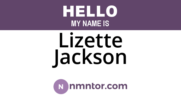 Lizette Jackson