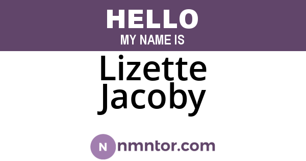 Lizette Jacoby
