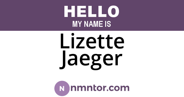 Lizette Jaeger