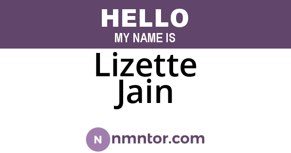 Lizette Jain