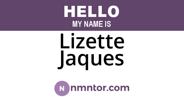 Lizette Jaques