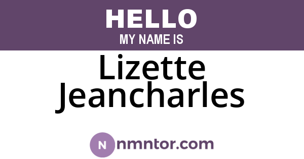 Lizette Jeancharles