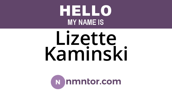 Lizette Kaminski