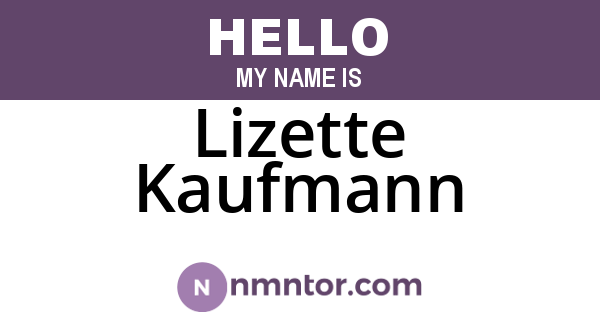 Lizette Kaufmann