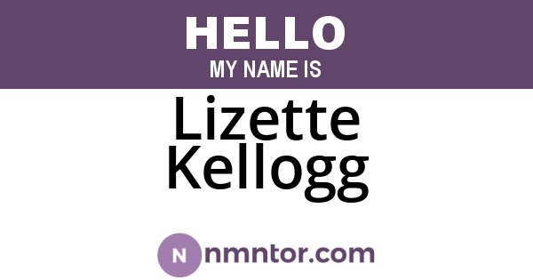 Lizette Kellogg