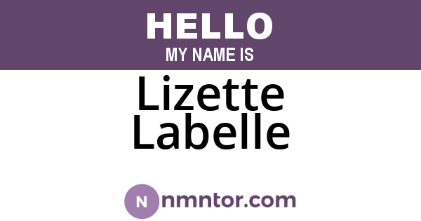 Lizette Labelle