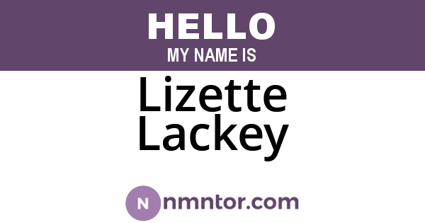 Lizette Lackey