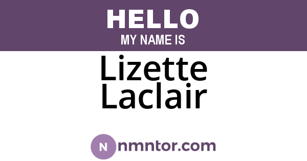 Lizette Laclair