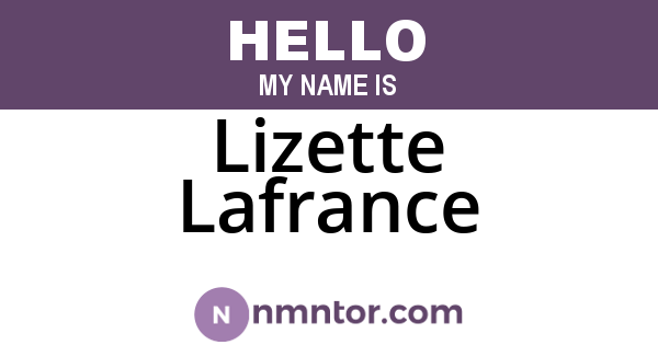 Lizette Lafrance