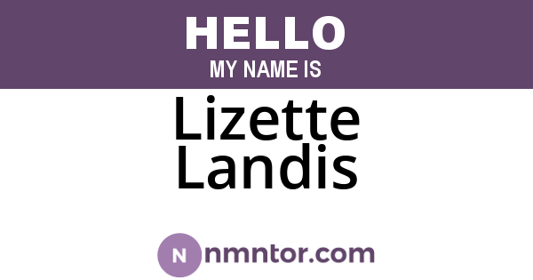 Lizette Landis